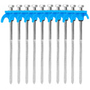 10/2pcs Metal Tent Spikes Camping Pegs Drill in Ground Anchors Heavy Duty Spiral Screw with Hex Socket Stakes Camping Stakes
