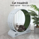 Silent Cat Running Wheel Treadmill Toy with Scratcher Board,Cat  Exercise Roller Frame,Pet Fitness Climbing Toy, 80×35×85cm Gray