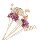 8PC Purple Multi Petal Floral Diffuser Refill Stick Aroma Artificial Plant Live Room Home Decor Diy Rattan Reed Fragrance Flower