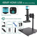 YIZHAN 48MP Digital Microscope 4K Video Recording USB HDMI Industrial Microscope Camera 130/180X C-mount Lens Soldering Repair