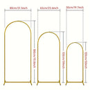 Wedding Arch Backdrop Stand Set of 3 Gold Metal Arch Backdrop Stand for Wedding Ceremony Baby Shower Birthday
