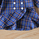 Humor Bear Girls Dresses Spring Autumn Kids Clothes Girls Stitching Princess Dress Children Clothing Fake 2PCS  Birthday Dress