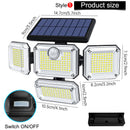20w Super Bright Solar Lights 122/333led IP65 Waterproof Outdoor Indoor Solar Lamp With Adjustable Head Wide Lighting Angle