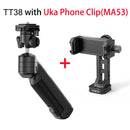 Ulanzi TT38 One-click Quick Release Tripod Uka Tripod Top Handle Grip for Camera Netting bracket with a Hidden Hook 180° Tilt