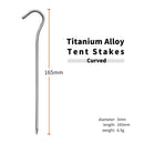The Titan Peak | 3.0mm x 165mm Ultralight Titanium Alloy Tent Stakes