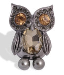 trsince Fashion Delicate Crystal Enamel Owl Brooches Trendy Vintage Brooch Badge Pin for Women Men Coat Badges Brooch Pin Gifts