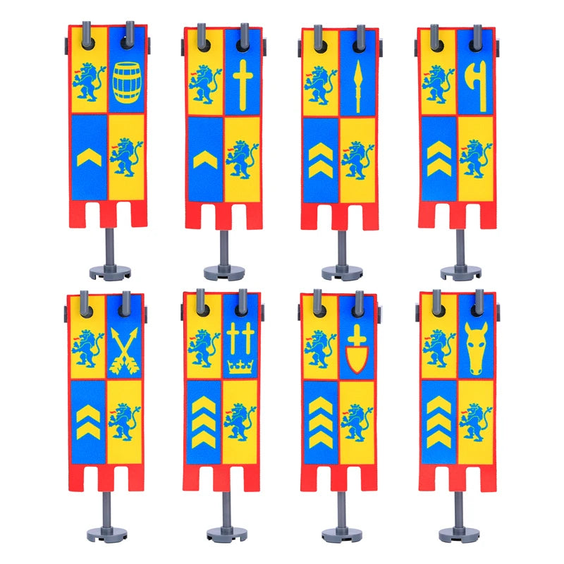 MOC Medieval Accessories Series Building Blocks Military Army Soldier Armour Shield Helmet Sword Crown Weapon Knight Bricks Toys