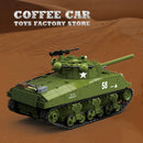 M4A3 Medium Tank Building Blocks T34/76 Armored Cars Bricks Model WW2 Classic Military Toys Adult Boys Kids Christmas Gifts DIY