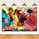 Cartoon The Incredibles Theme Boy Birthday Party Latex Balloons Cake Topper Banner Background Baby Shower Supplies For Kids Gift