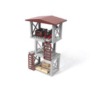 Military MOC Sentry Building Block Soldier Sandbag Fence Cannon Shell Barbed Wire Weapon Rack Training Field Watchtower Toy K018