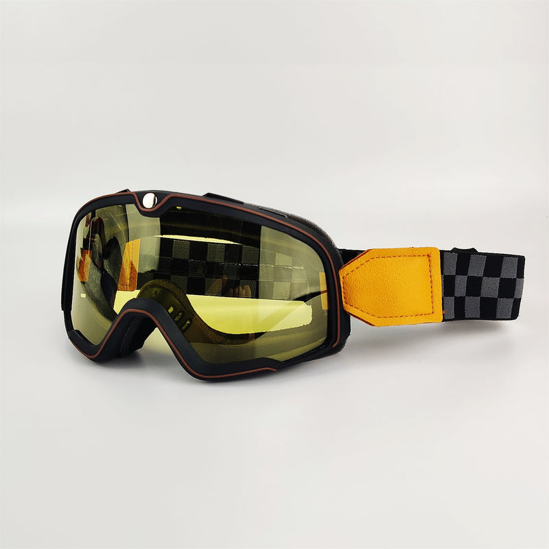 Retro Motorcycle Goggles Ski Glasses Motocross Sunglasses Wide Vision MTB ATV Goggles Cafe Racer Chopper Cycling Racing