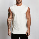 Herren ärmelloses Baumwoll-Trainingsshirt Bodybuilding Tank Top Fitness Sportbekleidung Herren Westen Muskel-Tanktops