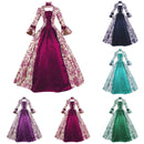 The Masquerade | Lace-Up Victorian Maxi Gown with Ruffled Bodice