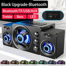 3D Hifi Stereo USB Active Bluetooth Speaker Computer Multimedia RGB Subwoofer AUX, USB, TF Suitable for TV, Computer Audio