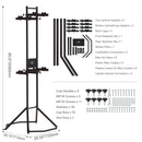 SucceBuy 2/4 Bike Storage Rack Standing Gravity Wall Vertical Adjustable Bike Rack Garage Sturdy Steel Easy Assemble for Garage