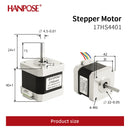 HANPOSE Nema17 stepper motor, torque 78 oz-in (52 N-cm), current 1.8 A. Models 17HS8401 17HS 2408 17HS3401S 17HS4401S 17HS6401S