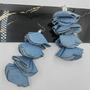 New Bohemia Handmade Four Denim Liner Flower Drop Earrings for Women Statement Earring