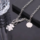 Trendy hip-hop love teddy bear pendant necklace, personalized, simple and versatile, niche design, collarbone chain