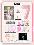The Bloom Parade | 42pc Daisy Pillar Balloon Party Set