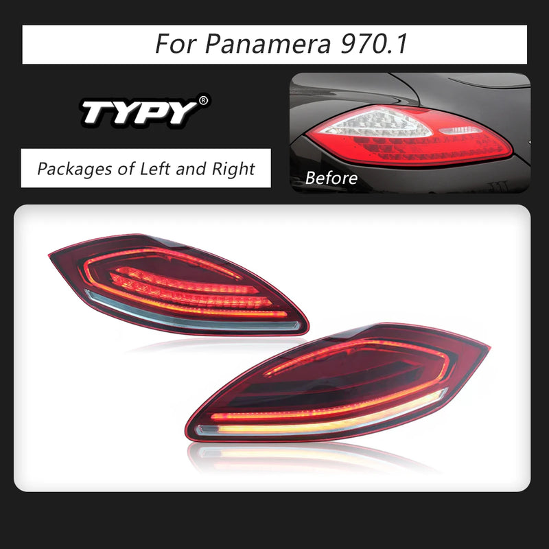 TYPY Car Lights For Porsche Panamera Taillight 970.1 2010-2013 LED Projetor Tail Lamp Daytime Running Light Auto Accessories