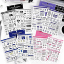 2Pcs Information Label Stickers Decoration Scrapbooking Diary Album DIY Photocard Journal School Stationery