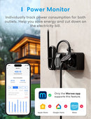 Meross Matter EU Outdoor Wasserfeste Steckdose WiFi Drahtlose Erweiterung Regenschutzabdeckung mit Stromüberwachung IP44 16A