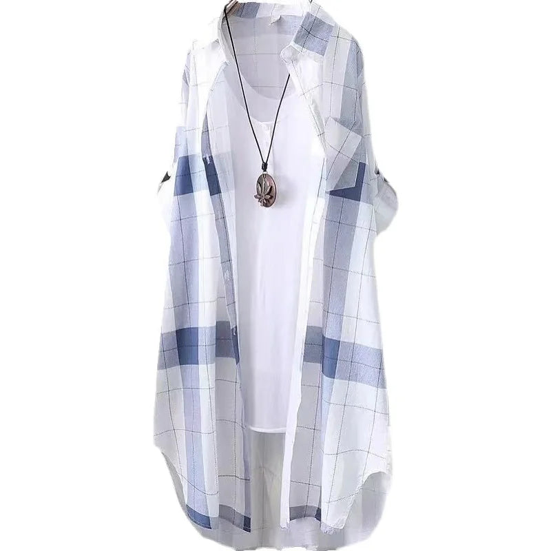 Print Fashion Autumn Blouses for Women 2023 Loose Long Sleeves Shirts Sunscreen Femal Tops Winter Casual Street Style Shirt