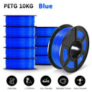 SUNLU 10KG 3D Filament PETG Filament 10kg 22 lbs 1.75mm 3D Printer Filament  Good acid and alkali resistance High transparency