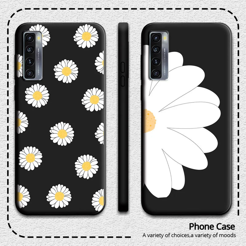 For TCL 20 5G 20S 20B 20R 5G 20AX 20 SE Case Floral Soft Silicone Couple Butterfly Phone Case For TCL 20L Plus / 20 Pro 5G Cover