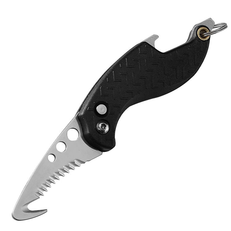 Portable Folding Knife Express Package Knife Gift Keychain Serrated Hook Knife Outdoor Camping Carry-on Survival Tool Box Opener