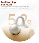 QCY Crossky C50 Clip On Earbuds Open Ear Wireless Bluetooth 6.0 Headphones 35H Playtime Earphones Comfortable for Fitness IPX5