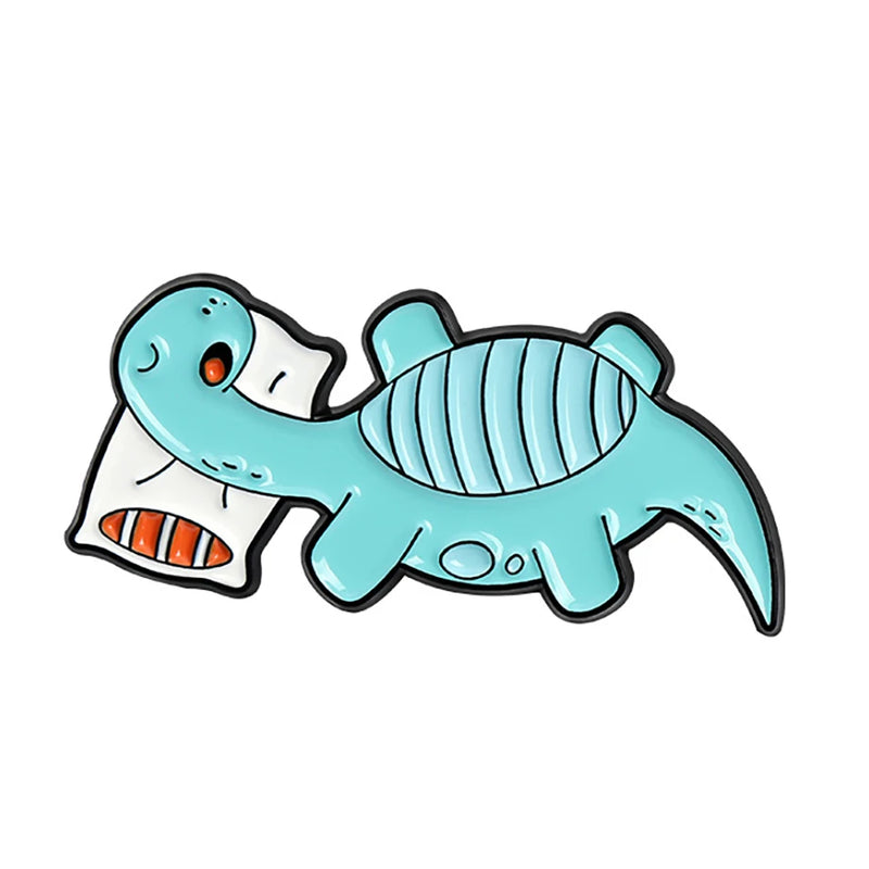 Triceratops Tyrannosaurus Rex Giraffe Stegosaurus Brontosaurus Brooch Badge Dinosaur Lapel Pins Dinosaur Brooch Pterosaur