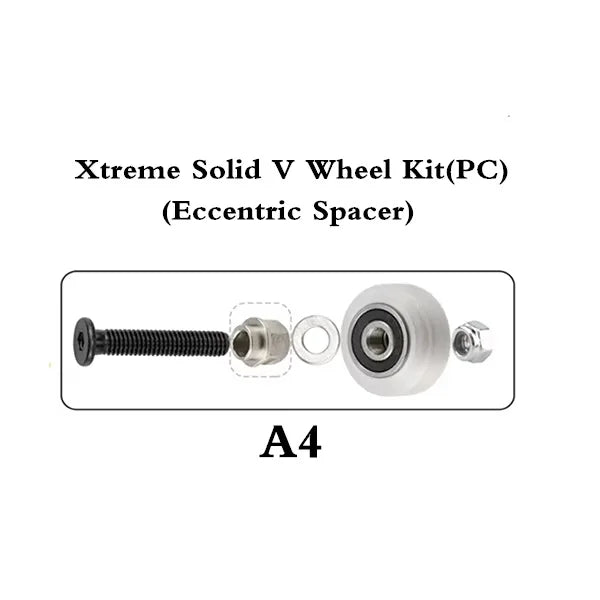 10Sets/Lot Openbuilds Strong Dual Mini Solid V Wheel Kit for V-Slot Linear Rails 3D Printer CNC Engraver Camera Silder