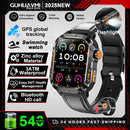 New Outdoor 10ATM Waterproof Swim Smart Watch Men GPS Compass Flashlight 540mAh Large Battery Bluetooth Call Sport HD Smartwatch