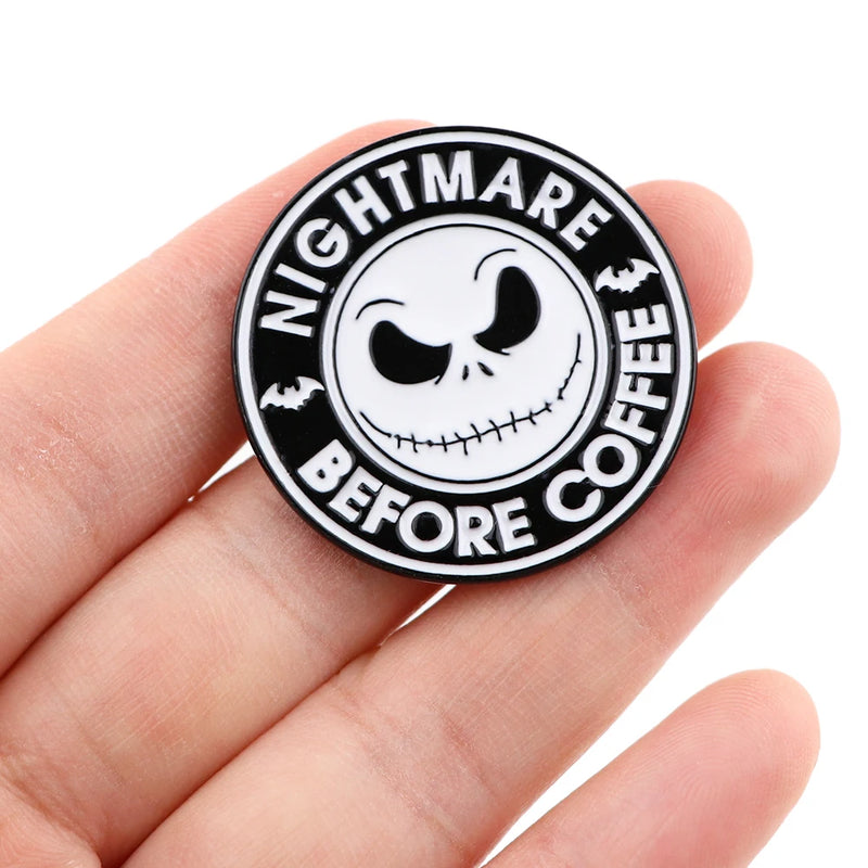 The Nightmare Before Christmas Pin Halloween Pumpkin Pin Badge Women's Brooch Jeans Brooches Enamel Clothing Jewelry Accessories