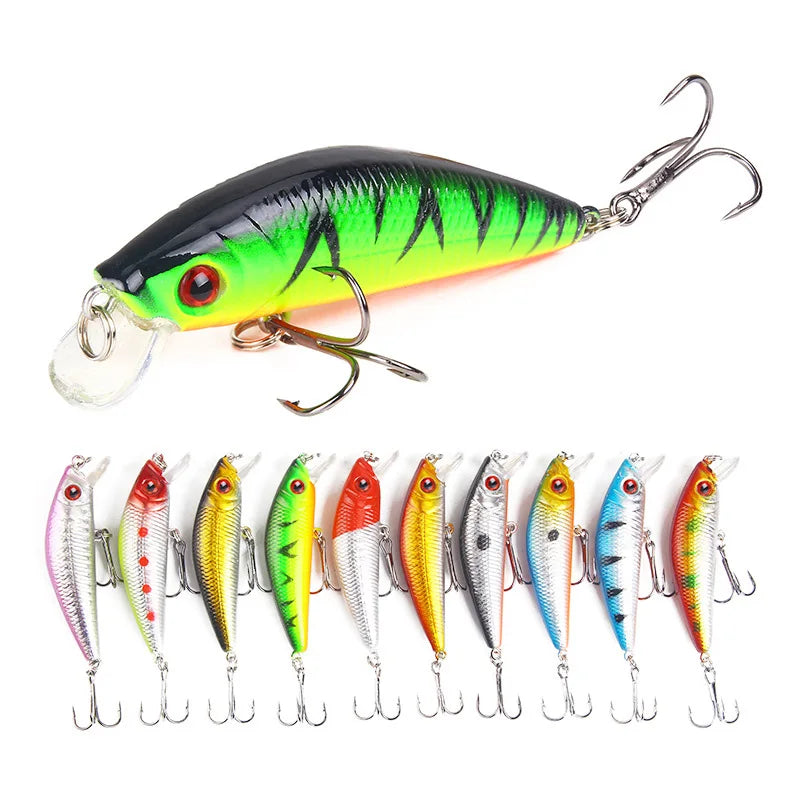 1Pc Minnow Fishing Lure Swim Hard Fishing Bait 7cm 8.5g Artificial Bait Wobbler Crankbait Carp Bass Fishing Tackle