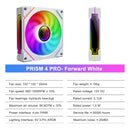 PRISM 4 PRO Computer Chassis Fan 120mm ARGB 12V 4Pin PWM Cooling Fan 5V 3PIN Infinite Mirror Light Effect CPU Cooling Fan