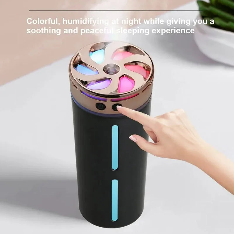 New 300ml Car Air Humidifier With Color Night Light Small Silent Humidifier Air Freshener Home Aroma Machine Fragrance diffuser