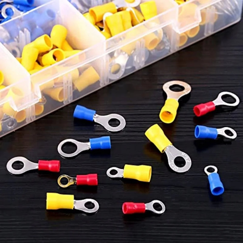 280/678PCS Heat Shrink Tube Sleeving Set Car Electrical Wire Terminals Insulated Crimp Connectors Spade Set Kit with Pliers