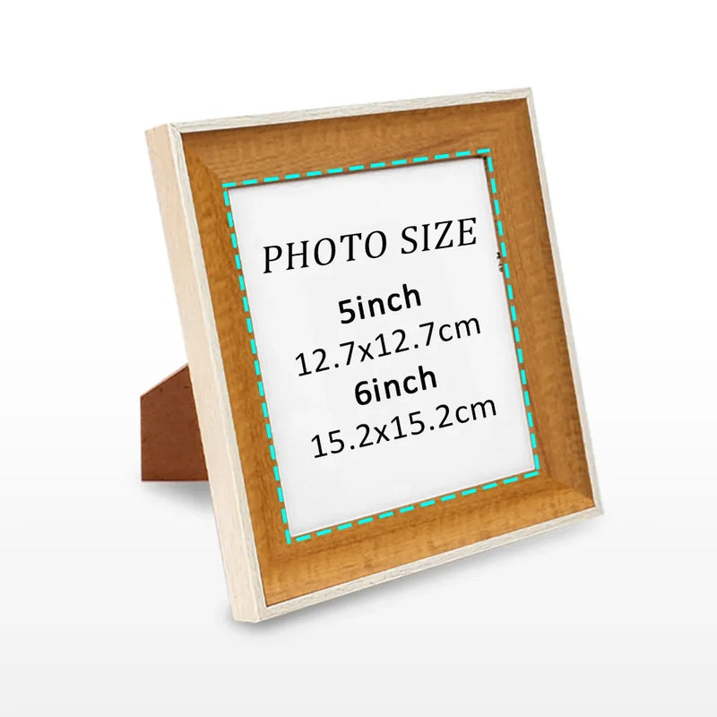 5/6 Inch Nordic Square Photo Frame Setting Cross Stitch Frame Square Resin Picture Frame Wall Hanging Home Decoration