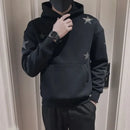 Hoodies Grafik-Sweatshirt für Herren Schwarz Hip Hop Herrenkleidung Loose Luxury Aesthetic Emo 90er Vintage Simple Winter S Warm Kapuzenpullover