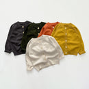 Spring And Autumn Newborn Baby Boys And Girls Solid Color Knitted Top Children's Casual All Match Baby Coat Clothes