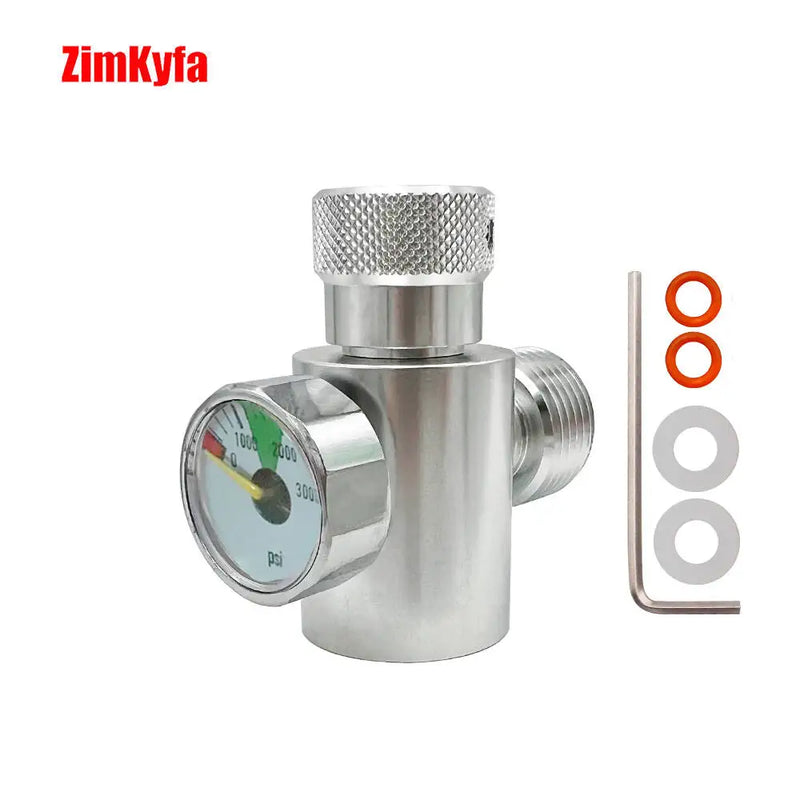 Metal Filling Adapter From Tr21-4 CO2 Gas Cylinder Tank Connector Kit for Sodastream to W21.8-14 Aquarium Homebrew Regulator