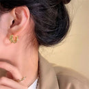 Irregular Wavy Pleated Earrings For Women Retro Trendy Copper Metal Earrings Design Simple Temperament Senior Fashion jewelry