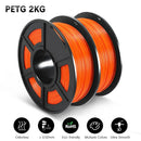 SUNLU 2KG 3D PLA/PETG/PLA PLUS/Clear Filament 1.75mm 2Roll 1KG 3D Printer Neatly Wound 3D Filament for 3D Printer& 3D Pen