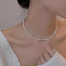 YWYC 4-5mm Barock Süßwasserperlen Halsketten 38cm 45cm 50cm 925er Sterlingsilber Halsketten Schmuck Geschenk 2026 Neuheiten