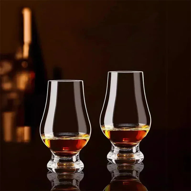 2/4/8Pcs Whiskey Cup Set 190ml Clear Crystal Glass Whiskey Cup Set Spirits Wine Glasses Scotch Drinking Tasting Glasses Bar