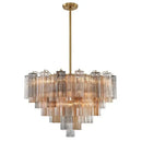 The Amber Orbit | Tiered Glass Chandelier with E14 Sockets