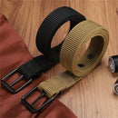 110/130cm Black Canvas Men's Belt Pin Buckle Leather Belt Women's Trendy Belt With Jeans Belt For Men Women Outdoor Sports Belt