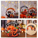 Halloween Pendant Indoor Outdoor Halloween Decor Wooden Halloween Party Decor Pumpkin Bat Hanging Pendant Welcome for Spooky